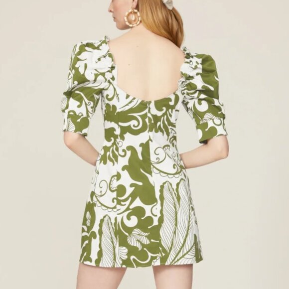 La DoubleJ Printed Puff Sleeve Mini Dress size small - Picture 3 of 9